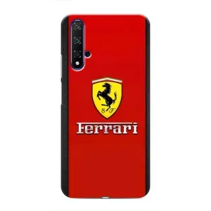 Силіконовий бампер з картинкою машини на Huawei Nova 5T (Ferrari Logo)