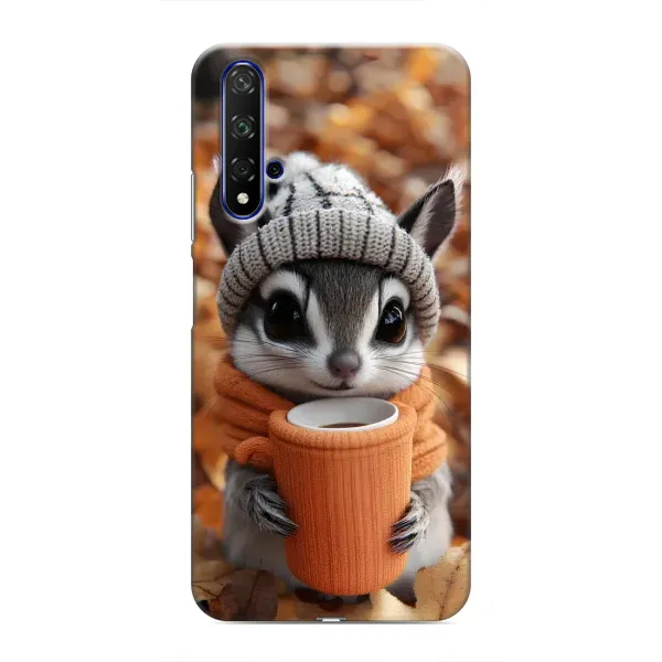 Чехол с рисунком «Грызунчик с кофе» для Huawei Nova 5T Чехол с рисунком «Грызунчик с кофе» для Huawei Nova 5T