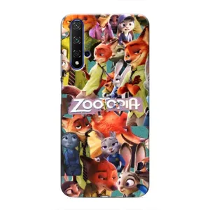 Силиконовый чехол с принтом Зоотрополіс для Huawei Nova 5T (Коллаж героев)