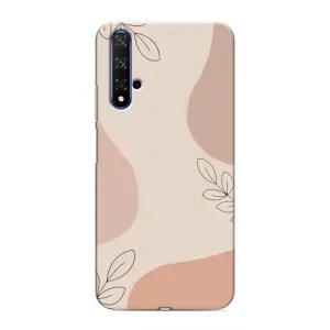 Чехол цветочный дизайн для Huawei Nova 5T (Коричневый фон)