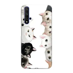 Силіконовий чохол з котиком для Huawei Nova 5T (Коти)