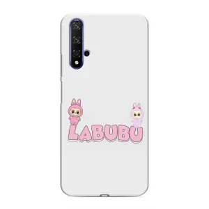Чехол с принтом Лабубу для Huawei Nova 5T (Логотип Лабубу)