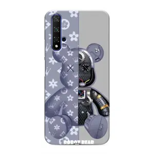 Силиконовый чехол для Huawei Nova 5T (Медведь Louis Vuitton)