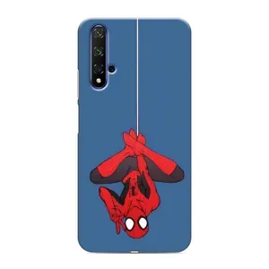 Чехол Супергерой Человека Паука на Huawei Nova 5T (На паутине)