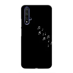Чохол з картинками на чорному фоні для Huawei Nova 5T (Ноти)