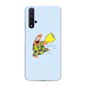 Чехлы с Патриком на Huawei Nova 5T (Патрик с подушкой)