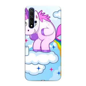 Чехол Unicorn на Huawei Nova 5T (Радуга единорожка)