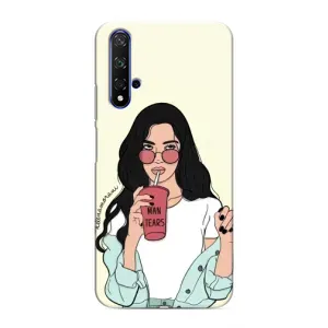 Силіконовый Чохол на Huawei Nova 5T з картинкой Модных девушек (З напоєм)