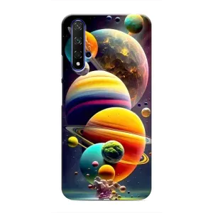 Чехол (ТПУ) с планетами на Huawei Nova 5T (Солнечна система)