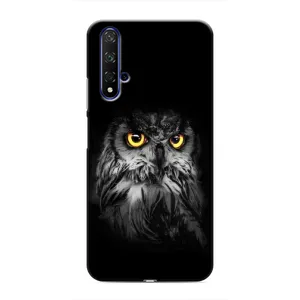 Чохли з принтом СОВИ для Huawei Nova 5T (Сова на чорному)