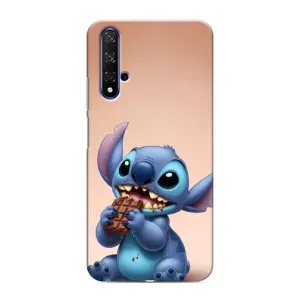 Чехол с рисунком Стич для Huawei Nova 5T (Стич с шоколадом)