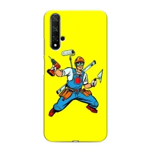 Силіконовий бампер (Працівники) на Huawei Nova 5T (Будівельник)