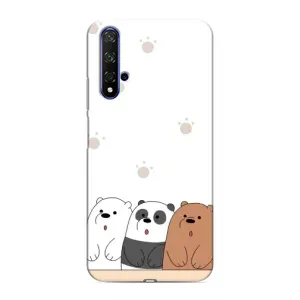 Чохли з зображенням різних тварин на Huawei Nova 5T (Здивовані ведмедики)
