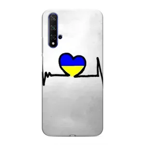 Силиконовый Чехол на Huawei Nova 5T (Я-Украина) (Украинская кардиограмма)