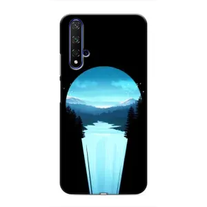 Летний Чехол на Huawei Nova 5T (Синий Водопад)