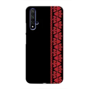 Силіконовый Чохол на Huawei Nova 5T з картинкой Вишиванки (Вишиванка на чорному)
