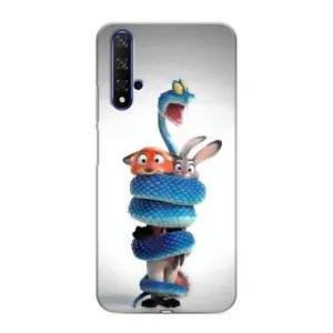Силиконовый чехол с принтом Зоотрополіс для Huawei Nova 5T (Змея Зоо)
