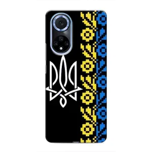Силиконовый Чехол на Huawei Nova 9 SE (Герб и вышыванка)
