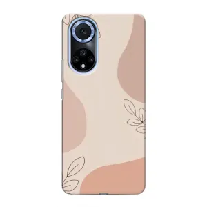 Чехол цветочный дизайн для Huawei Nova 9 SE (Коричневый фон)