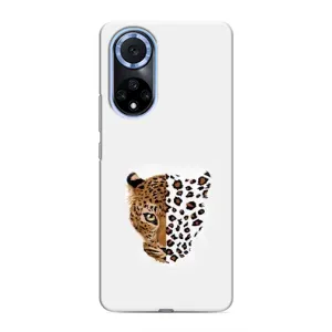 Чехол с леопардовым принтом на Huawei Nova 9 SE (Леопард на белом)