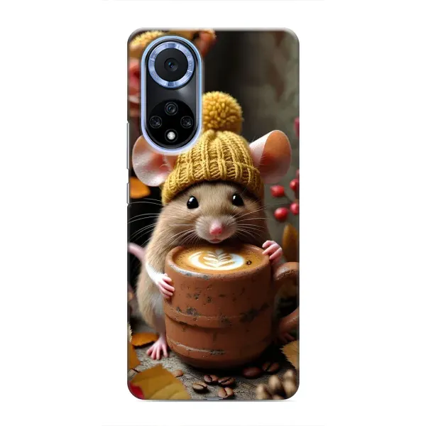 Чехол с рисунком «Мышка с кофе» для Huawei Nova 9 SE Чехол с рисунком «Мышка с кофе» для Huawei Nova 9 SE