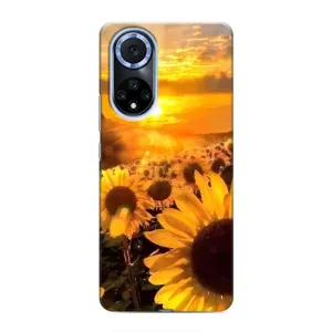 Чехол с Цветами для Huawei Nova 9 SE (поле подсолнухов)