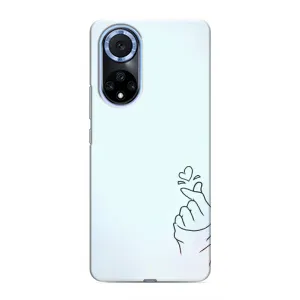 Чехлы (Знак сердечка) на Huawei Nova 9 SE (Сердце на голубом)