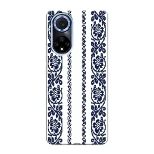 Силиконовый Чехол на Huawei Nova 9 SE с картинкой Вышиванки (Синяя вышиванка)