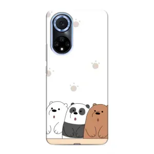 Чохли з зображенням різних тварин на Huawei Nova 9 SE (Здивовані ведмедики)