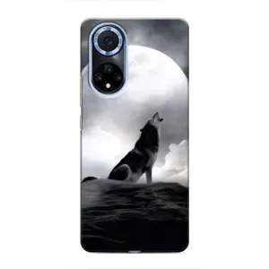 Чохол з Вовком на Huawei Nova 9 SE (Вовк і місяць)