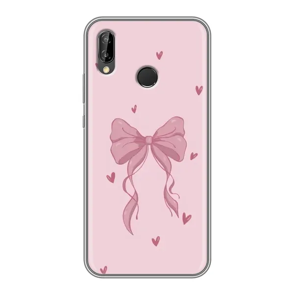 Чехол с рисунком «Бант на розовом» для Huawei P Smart 2019 Чехол с рисунком «Бант на розовом» для Huawei P Smart 2019