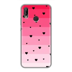 Чехлы с тематикой "Маленькие Сердечки" на Huawei P Smart 2019 (Чорные сердечки)