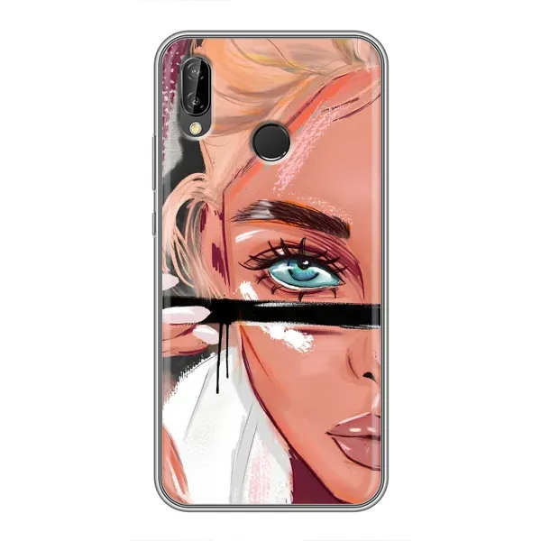 Чехол с рисунком «Девушка и ресницы» для Huawei P Smart 2019 Чехол с рисунком «Девушка и ресницы» для Huawei P Smart 2019