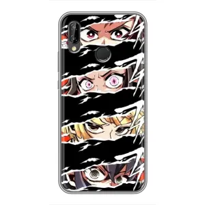 Силиконовые чехлы с глазами Anime для Хуавей П Смарт 2019 (Глаза на чорном)