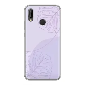 Чохол квітковий дизайн для Huawei P Smart 2019 (Монстера фіолетова)