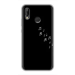 Чехол с картинками на черном фоне для Huawei P Smart 2019 (Ноты)