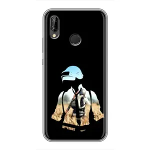 Силиконовый чехол с картинкой "Герой Pubg" на Huawei P Smart 2019 (Пубг мен)