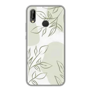Чохол квітковий дизайн для Huawei P Smart 2019 (Зелений дизайн)