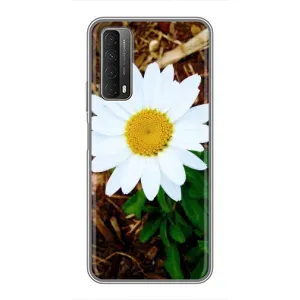 Чехол с ромашками на Huawei P Smart 2021 (Белая ромашка)