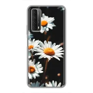 Чехол с ромашками на Huawei P Smart 2021 (Белые ромашки)
