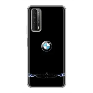 Силиконовый бампер с картинкой машины на Huawei P Smart 2021 (Черный BMW)