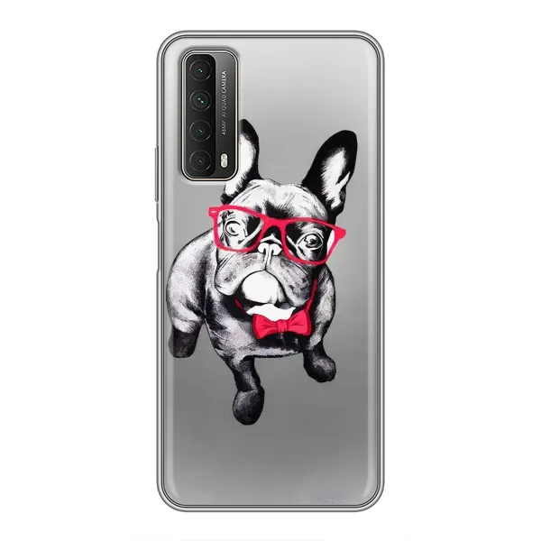 Чехол с рисунком «Бульдог в очках» для Huawei P Smart 2021 Чехол с рисунком «Бульдог в очках» для Huawei P Smart 2021