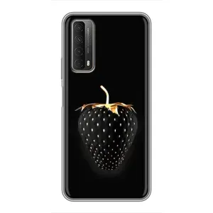 Чехол с изображением вкусной еды для Huawei P Smart 2021 (Чёрная клубника)