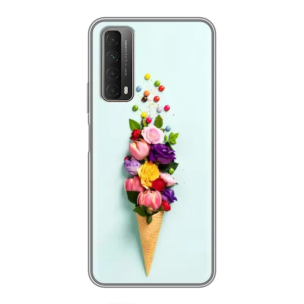 Чехол с рисунком «Цветок-мороженное» для Huawei P Smart 2021 Чехол с рисунком «Цветок-мороженное» для Huawei P Smart 2021