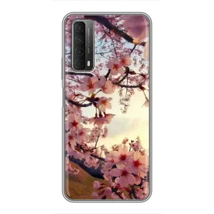 Чехол с принтом САКУРЫ на Huawei P Smart 2021 (Цветущая сакура)