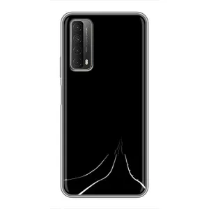 Чехол с картинками на черном фоне для Huawei P Smart 2021 (Дорога)