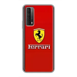 Силиконовый бампер с картинкой машины на Huawei P Smart 2021 (Ferrari Logo)