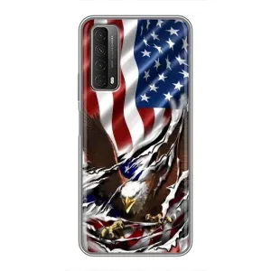 Чехол Флаг USA для Huawei P Smart 2021 (Флаг USA)