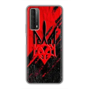 Чохли УПА (Червоно-Чорний) на Huawei P Smart 2021 (Герб в кольорах УПА)