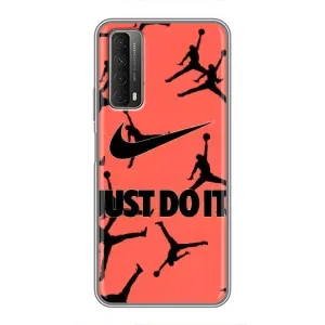 Силиконовый Чехол Nike Air Jordan на Хуавей П Смарт 2021 (Just Do It)